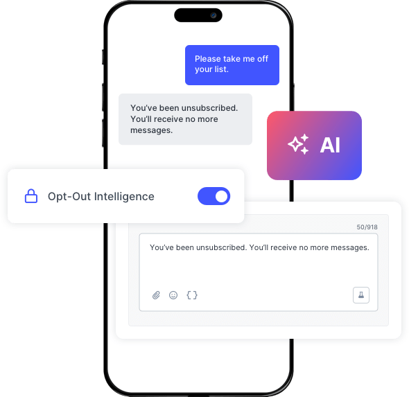 Example of AI-powered Opt-Out Intelligence in the SlickText platform